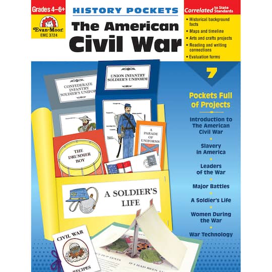 Evan Moor&#xAE; History Pockets, The American Civil War, Grades 4-6